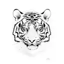 tiger climbing a wall tattoo design idea