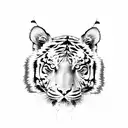 tiger climbing a wall tattoo design idea
