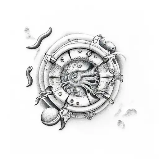 ocean floor tattoo design idea