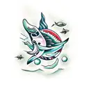 ocean floor tattoo design idea