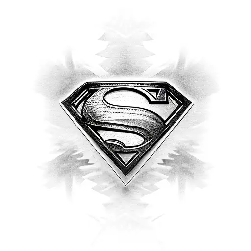 superman with sharingan tattoo design idea