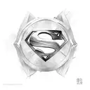superman with sharingan tattoo design idea