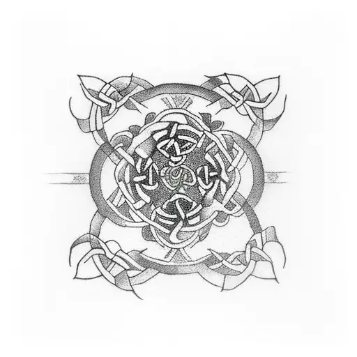 sleeve Celtic spiral Mount Fuji tranquil peaceful over come the odds  tattoo design idea