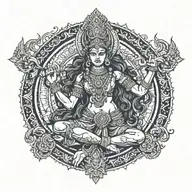 Kali Hindu goddess sexy fit tattoo design idea