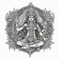 Kali Hindu goddess sexy fit tattoo design idea