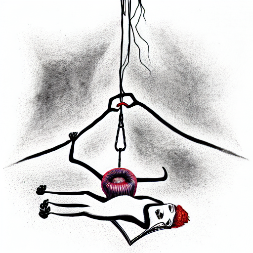 suicide hang tattoo design idea