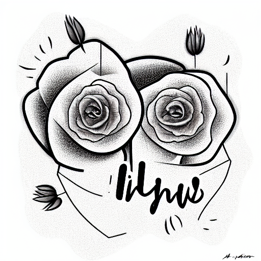 names lily and aj  tattoo design idea