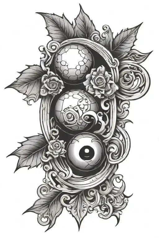 Zach Bryan nine ball tattoo design idea