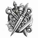scissors and razors tattoo design idea