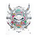 cowboy in space  tattoo design idea