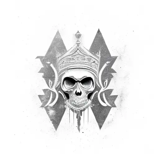 Illustration of a black logo on a white canvas where the name 'VOLKAN' is cleverly hidden within the design element tattoo design idea