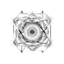 musical theory, esotericism, circle of fifths, isometric, sacred geometry tattoo design idea