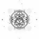 musical theory, musical symbols, diatonic scale, musical notes,esotericism, circle of fifths, isometric, sacred geometry tattoo design idea