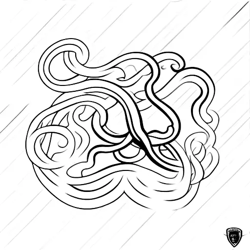 A minimalist tattoo of a cobra wrapped around a chapeu, symbolizing the passion for both snakes and hats tattoo design idea
