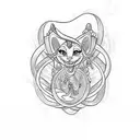 A captivating sketch-style tattoo featuring Disney princesses intertwined with symbolic motifs that represent your occupation and favorite things. tattoo design idea