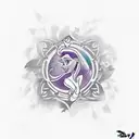 A creative tattoo design combining the Disney princesses with symbols that represent your favorite things. tattoo design idea