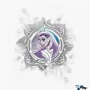 A creative tattoo design combining the Disney princesses with symbols that represent your favorite things. tattoo design idea