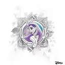 A creative tattoo design combining the Disney princesses with symbols that represent your favorite things. tattoo design idea