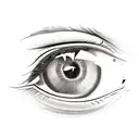 eye with clock tattoo design idea