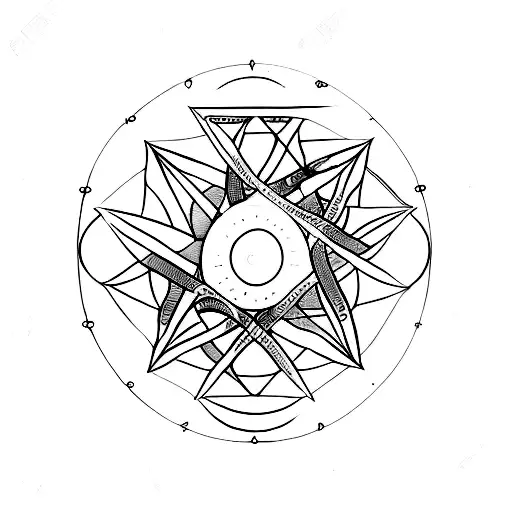 spirituality, moon, soul, universe and kybalion tattoo design idea