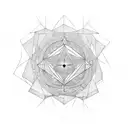 simple minimalistic spirituality, moon, soul, universe and kybalion tattoo design idea