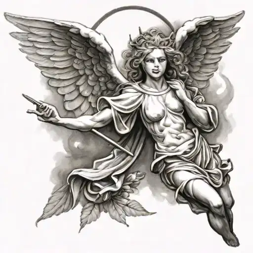 biblically accurate Angel tattoo design idea