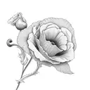 wisteria poppy morning glory carnation ivy daisy rose violet cornelia tattoo design idea