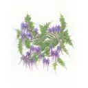 willow tree with wisteria and ivy tattoo design idea