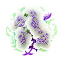 wisteria, violet, ivy, rose, poppy, morning glory, carnation, daisy tattoo design idea