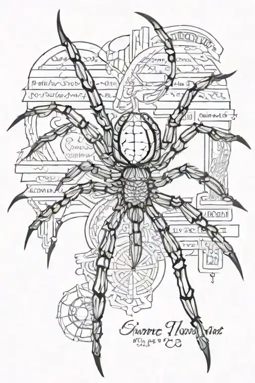 spider, scripture, and houston tattoo design idea