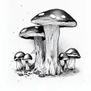 mushroom magic tattoo design idea