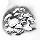mushroom magic tattoo design idea