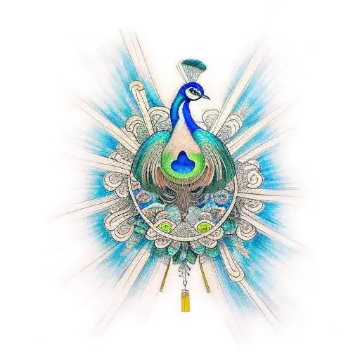 Peacock tattoo design idea