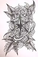 From rough to star tattoo design idea
