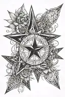 From rough to star tattoo design idea
