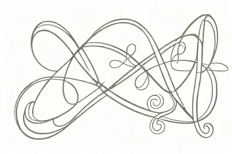 love and infinity symbol tattoo design idea