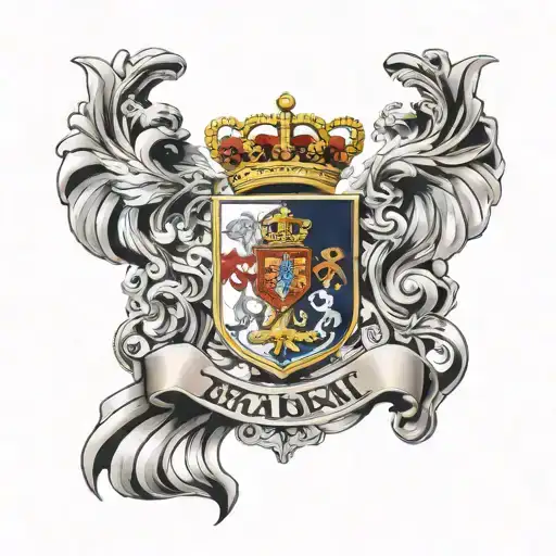 national police coat of arms spain tattoo design idea