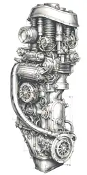 Upper Arm (Shoulder):  Background: A faded blueprint of a classic car engine (V8 or desired engine type) fills the upper tattoo design idea