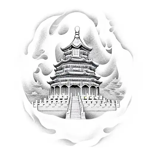 wall of china tattoo design idea