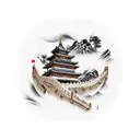 wall of china tattoo design idea