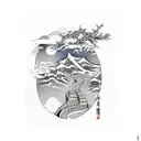 wall of china tattoo design idea