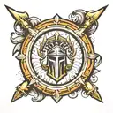 Spartan Shield tattoo design idea