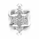 A phrase written in a flowing script font tattoo design idea