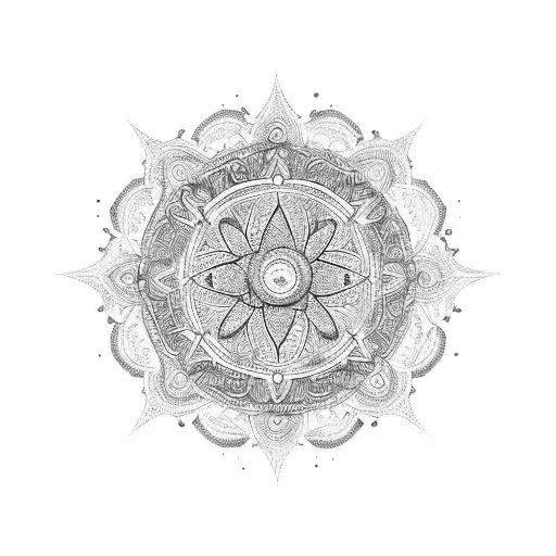 Sacred geometry Mandala, Mandala Tattoos, symmetry, monochrome, social  Media png | Klipartz