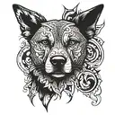 tatuaje para hombre de un perro con otros elementos que permitan verse imponente  tattoo design idea