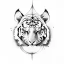 dark fantasy art with tiger, skull, and trees are being consumed by nature  tattoo design idea