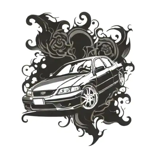 1997 honda civic sedan  tattoo design idea