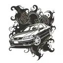 1997 honda civic sedan  tattoo design idea