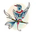 mocking bird tattoo design idea