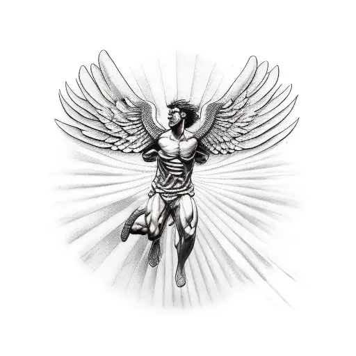 Icarus tattoo design idea